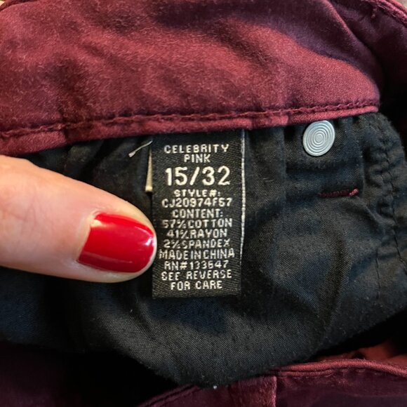 Maroon Celebrity Pink Jayden Skinny Jeans - Picture 5 of 6